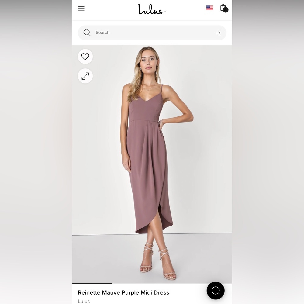 Lulus Mauve purple midi dress